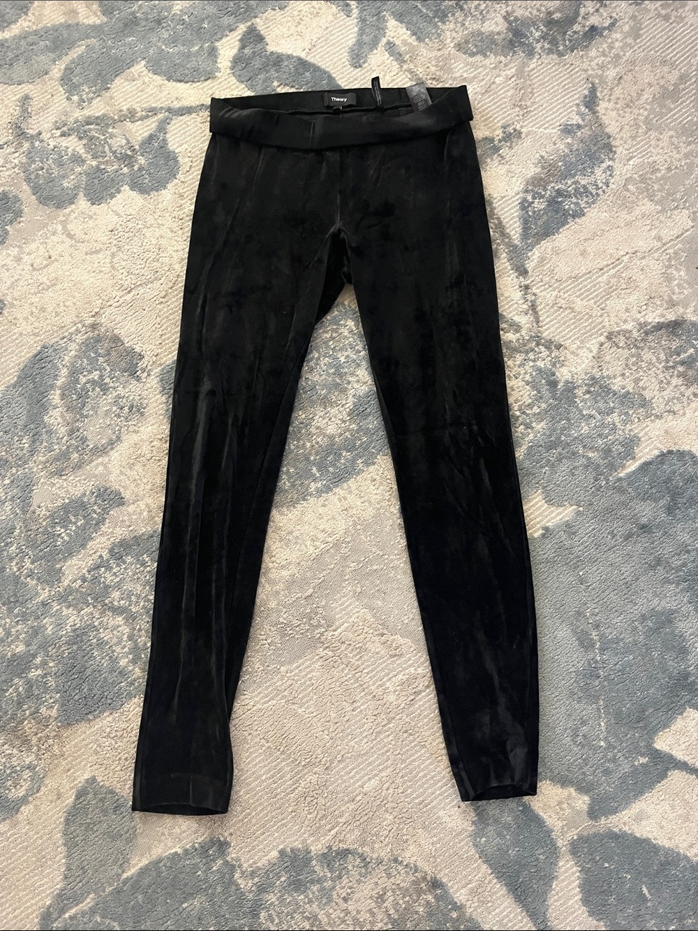 Theory Black Velvet Skinny Pants